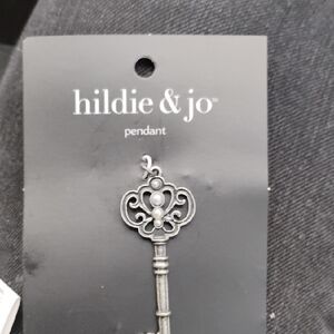 Hildie & Jo Silver Key Pendant